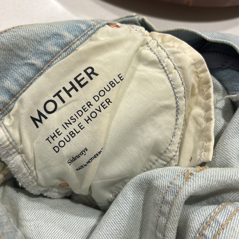 NWT Mother Superior The Insider Double Double Hover Jeans in Sideways Size 27 - Picture 7 of 8